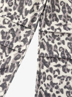 Leopard Print Pleated Drawstring Pants