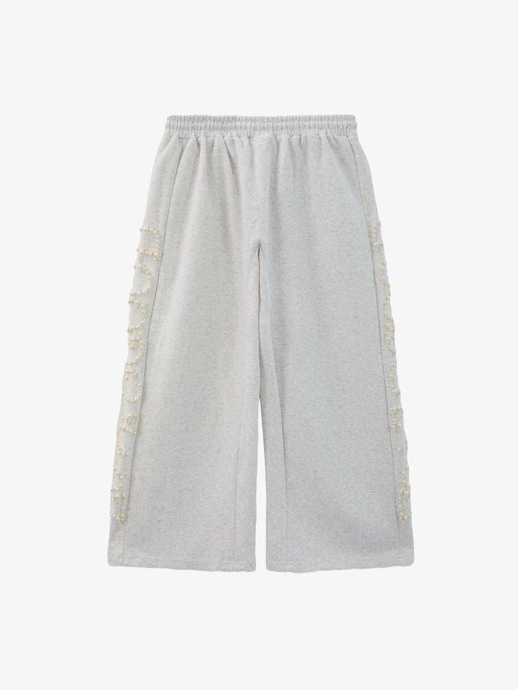 Pearl Embellished Wide-Leg Sweatpants