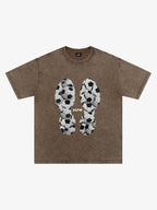 Soccer Ball Footprint Graphic T-Shirt