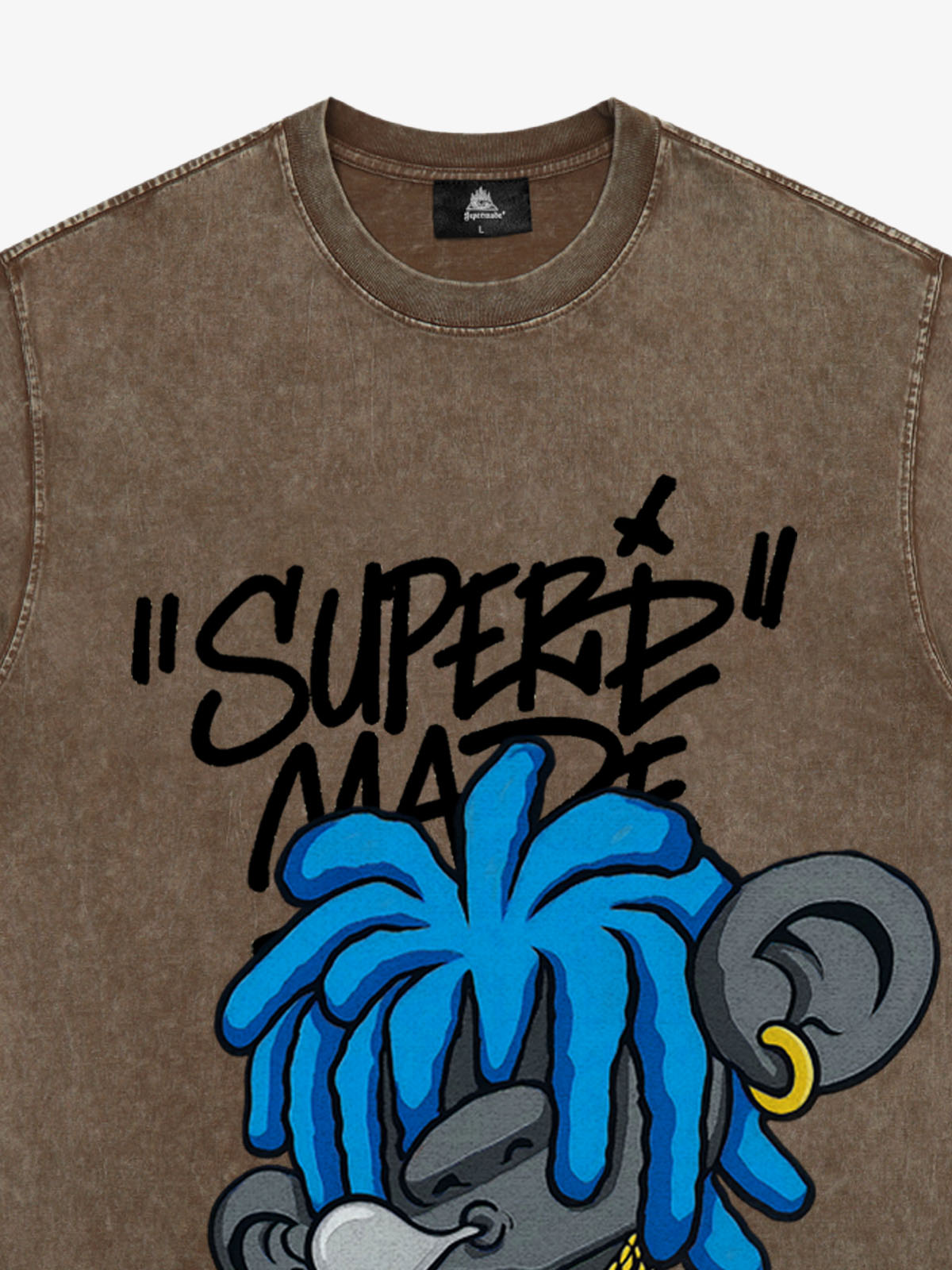 Theprecipice Graffiti Trend Blue Dreadlock Boy T-Shirt