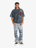 Vintage Washed Number Graphic T-Shirt