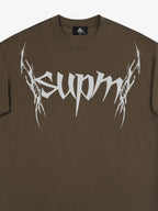 SUPM Gothic Sharp Letter Graphic T-Shirt