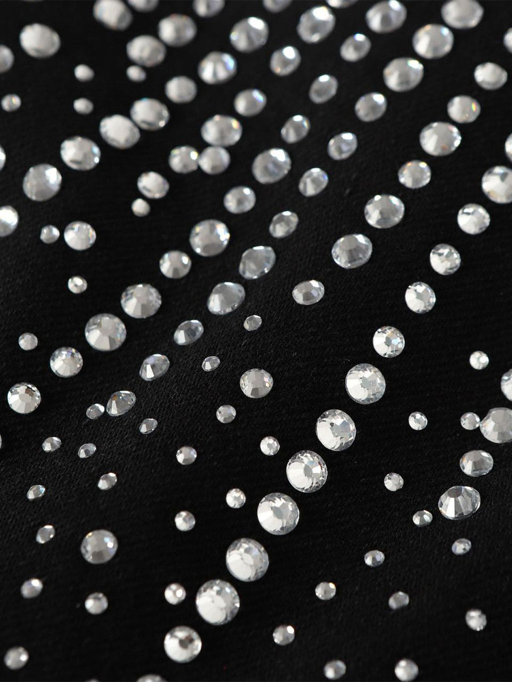 Retro Denim Full Rhinestone Design Baggy Jeans - 2545