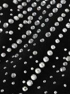Retro Denim Full Rhinestone Design Baggy Jeans - 2545