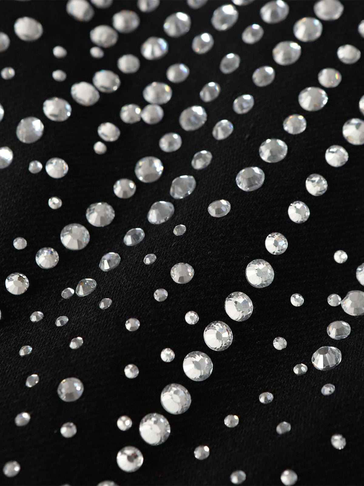 Retro Denim Full Rhinestone Design Baggy Jeans - 2545