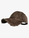 Washed Distressed Frayed Brim Baseball Cap