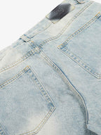 Denim Washed Distressed Barrel Jeans - 2511
