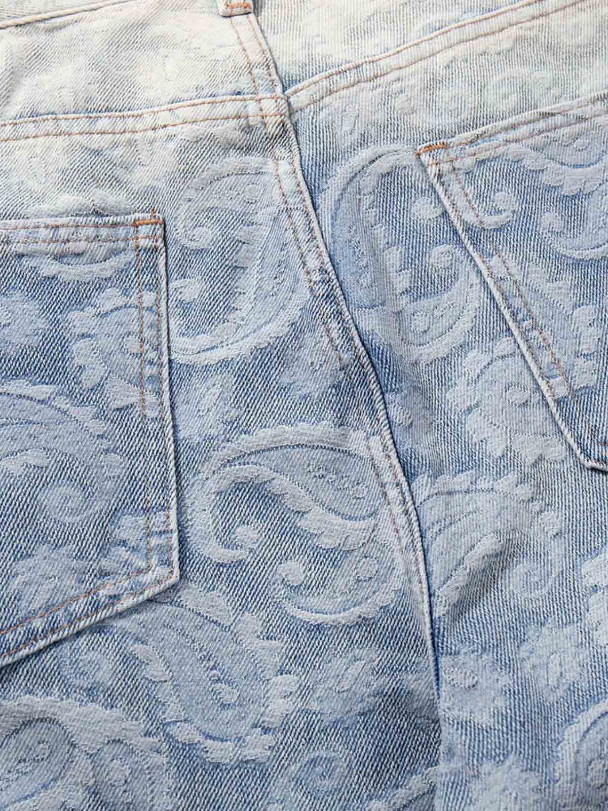 Floral Jacquard Denim Jeans