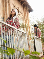Paint Splatter Plaid Frayed Hem Button Up Shirt