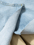 Layered Distressed Denim Jorts
