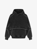 Retro Deconstructed Patchwork Washed Hoodie