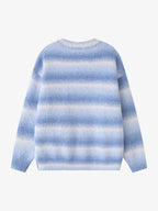 Retro Gradient Stripe Jacquard Sweater