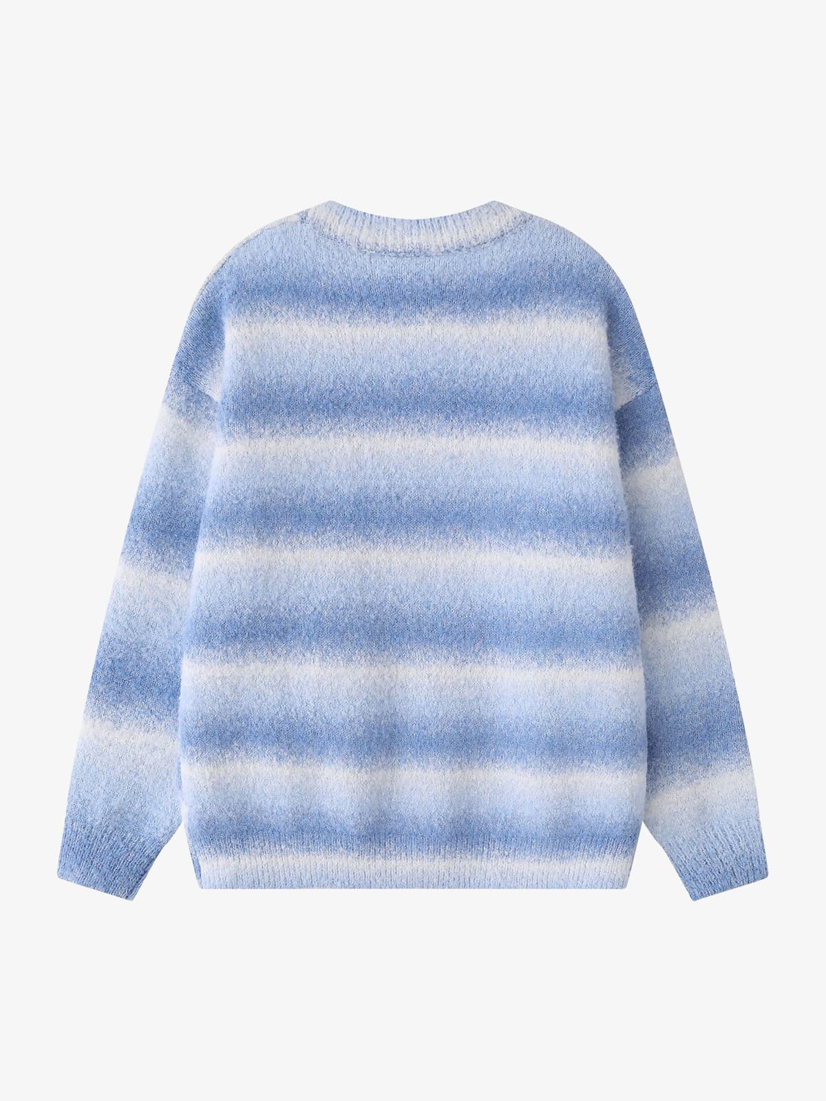 Retro Gradient Stripe Jacquard Sweater