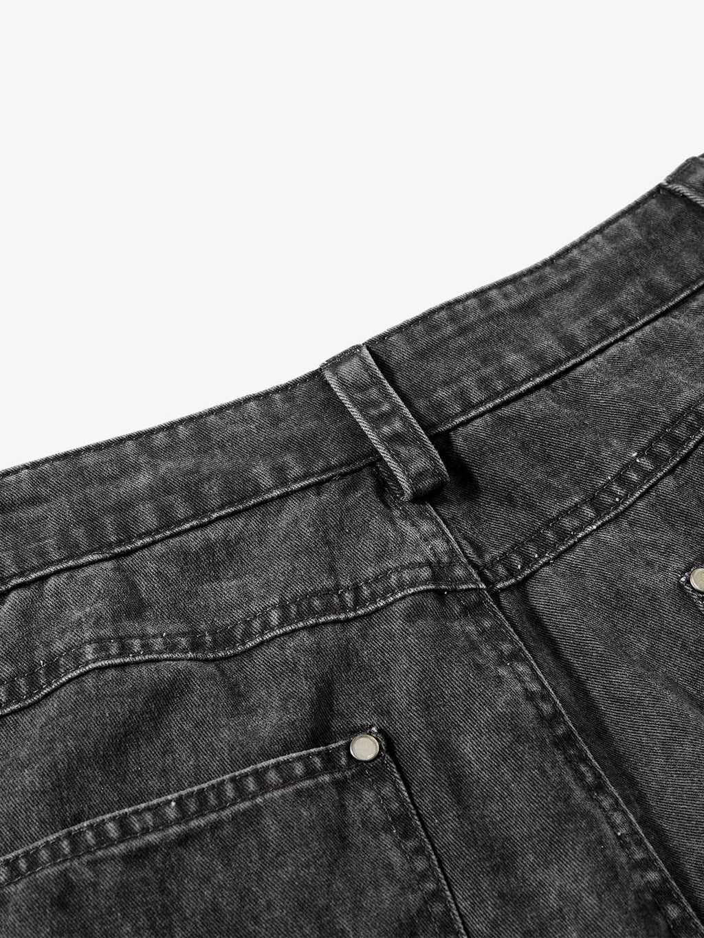 Washed Cotton Multi-Pocket Ruched Cargo Pants