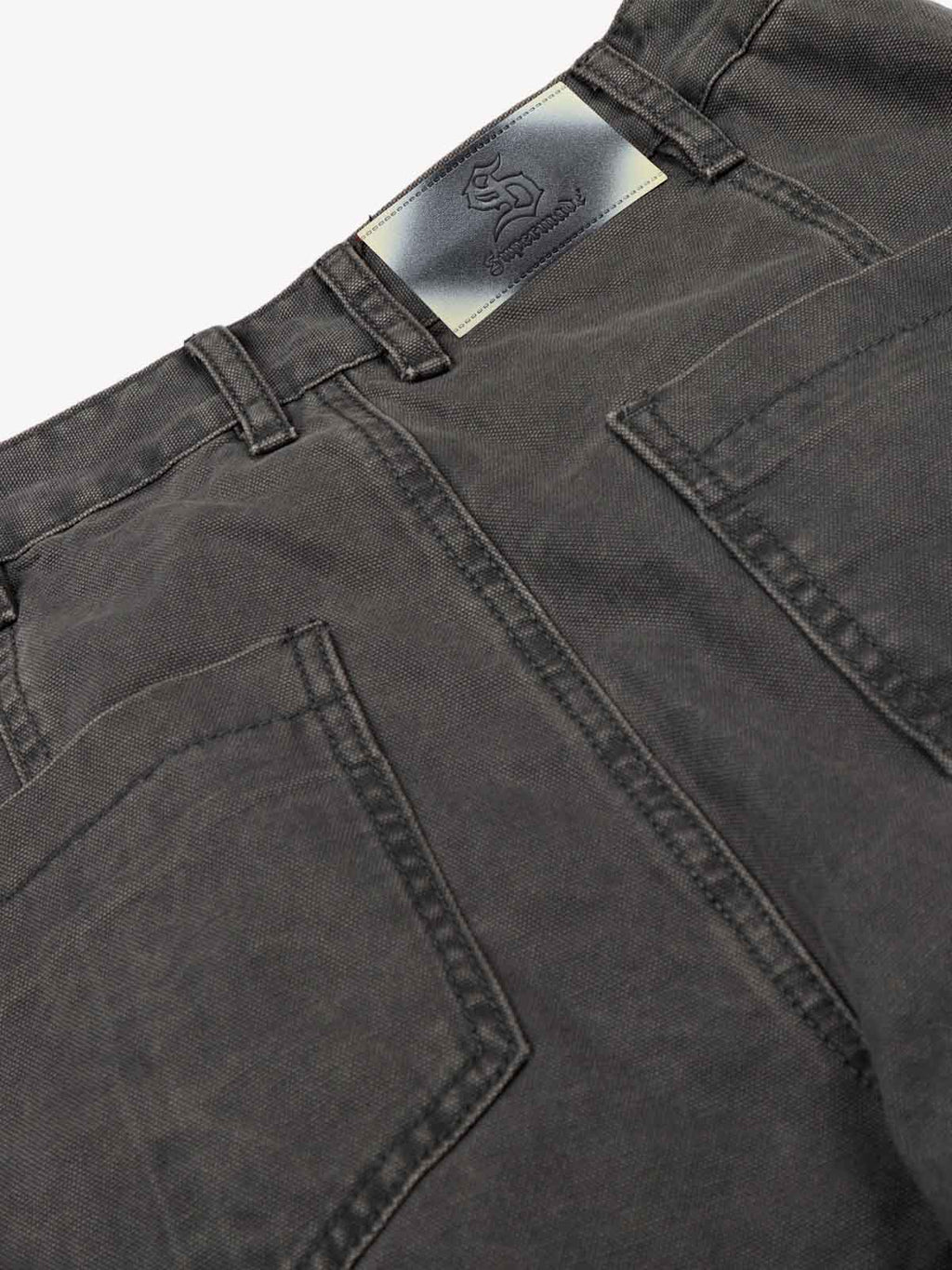 High Waist Button Fly Curved Seam Washed Jeans