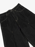 Pleated precipice Graphic Print Wide Leg Pants