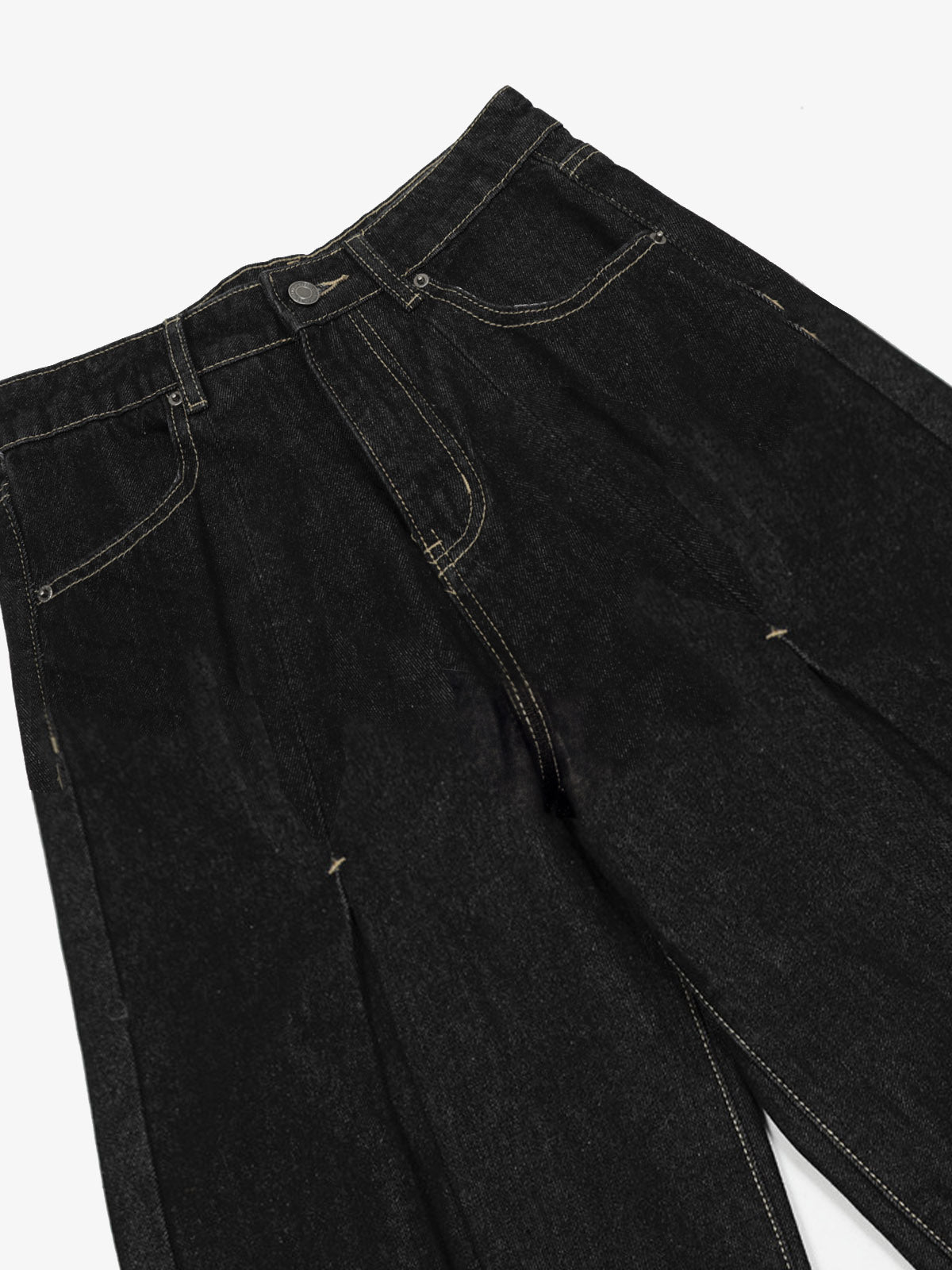 Pleated precipice Graphic Print Wide Leg Pants