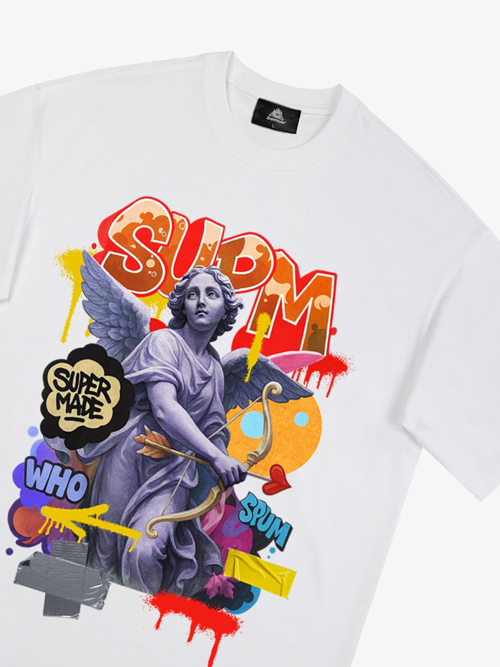 Retro Angel Statue Graffiti T-Shirt