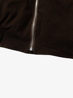 Street Punk Oblique Zipper Lambswool Collar Quilted Jacket