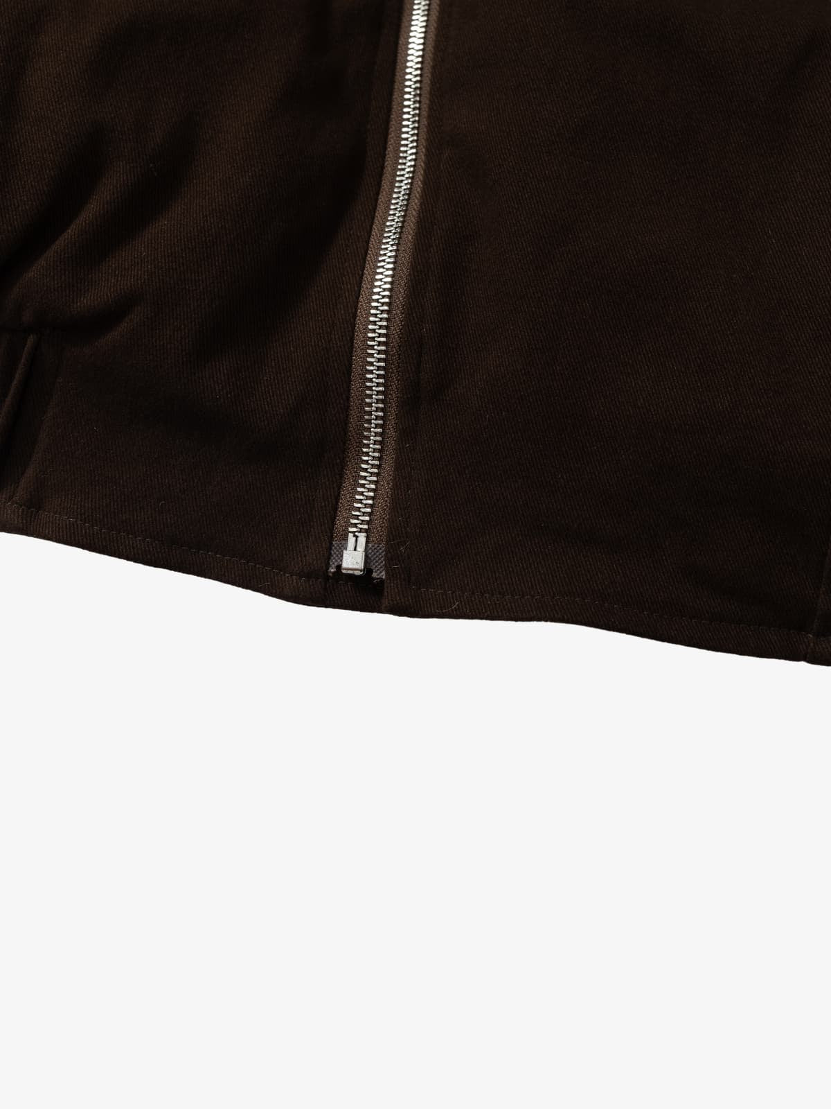 Street Punk Oblique Zipper Lambswool Collar Quilted Jacket