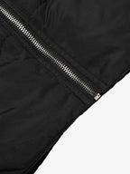 Vintage Asymmetric Zip High-Neck Puffer Jacket