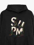 French Terry Streetwear Gravel Wire Font Hoodie