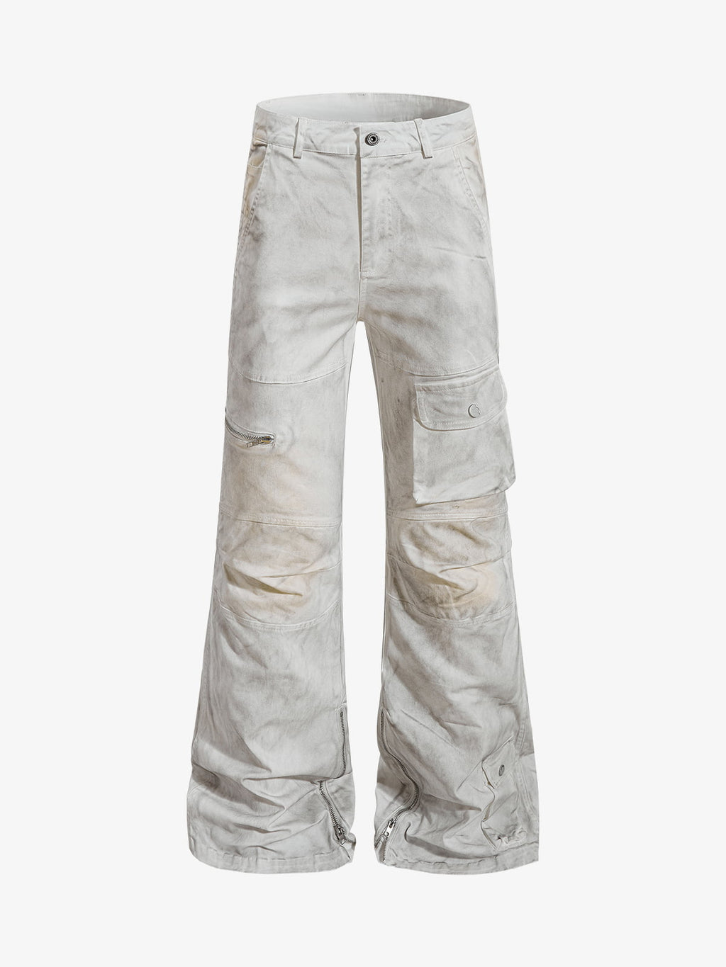 Vintage Utility Washed Cargo Flared Pants