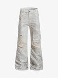 Vintage Utility Washed Cargo Flared Pants