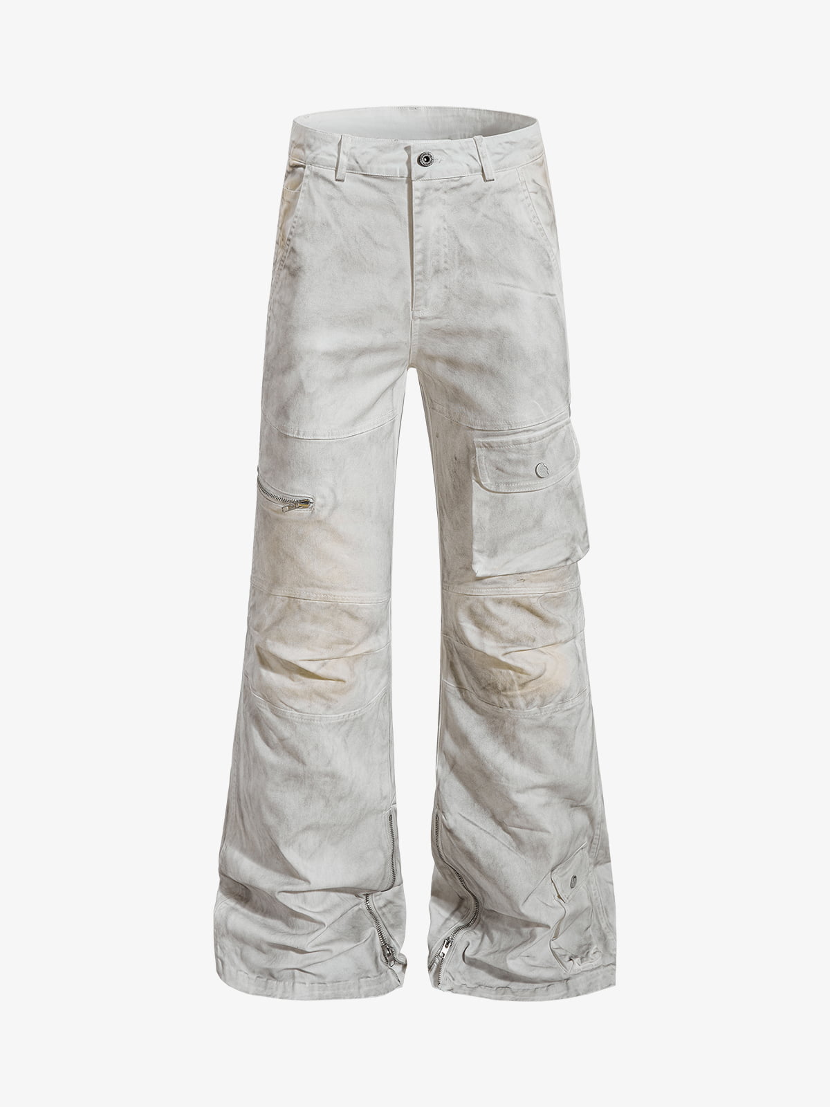 Vintage Utility Washed Cargo Flared Pants
