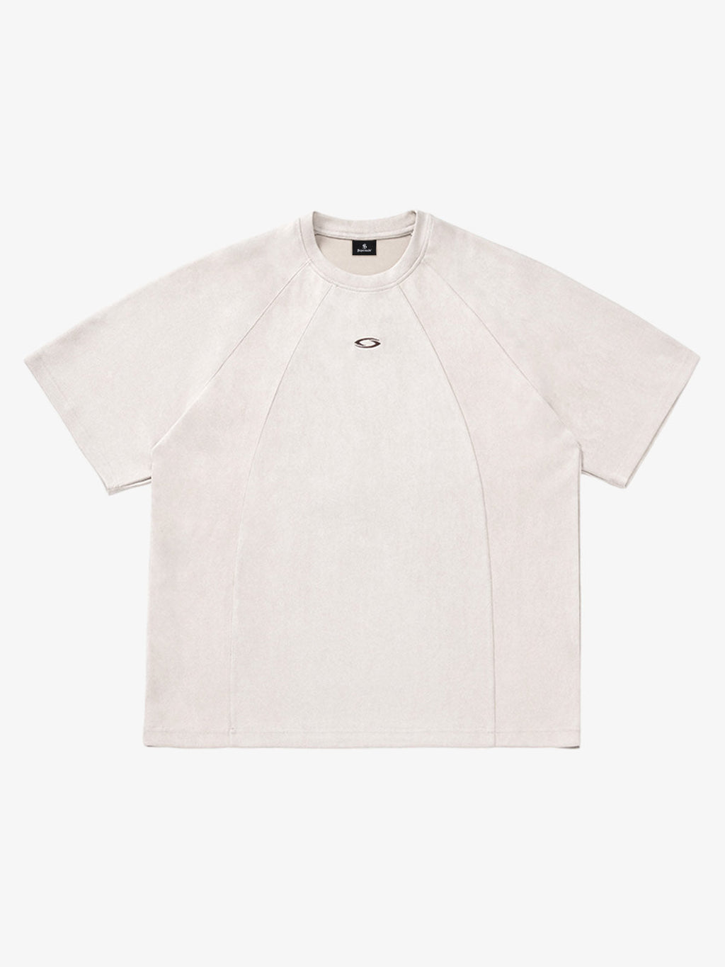 Suede Panel Raglan T-Shirt