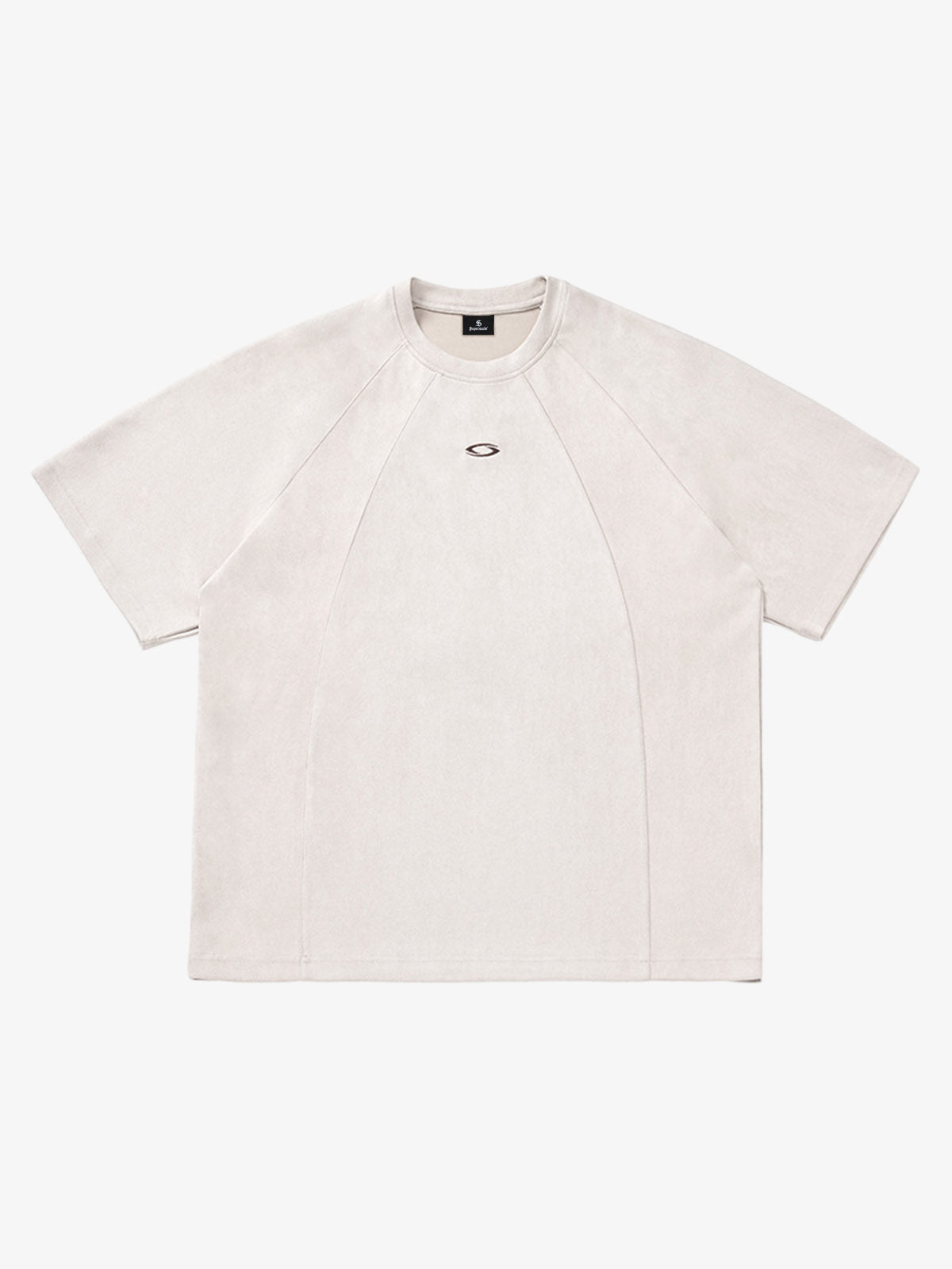Suede Panel Raglan T-Shirt