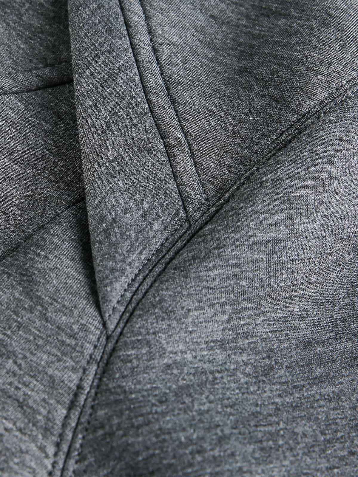 Panel Cut Stand Collar Zip Up Jacket