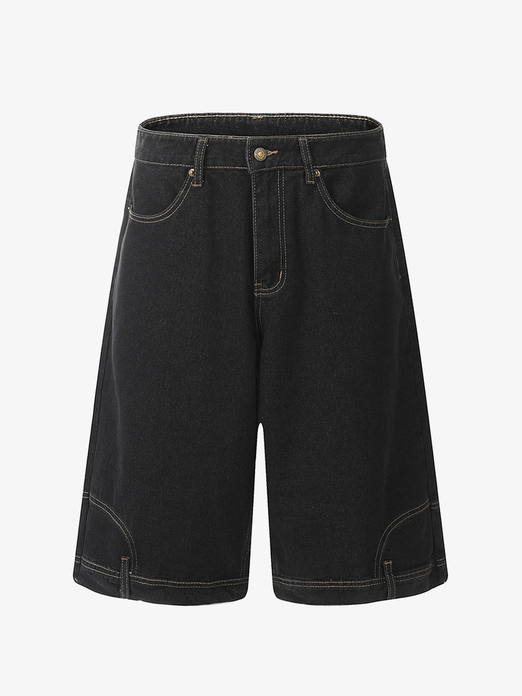 Washed Waistband Hem Jorts