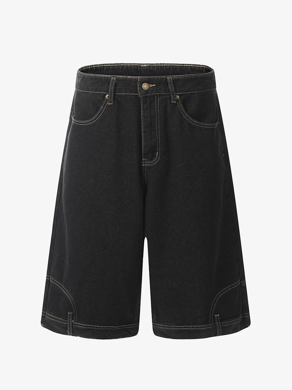 Washed Waistband Hem Jorts