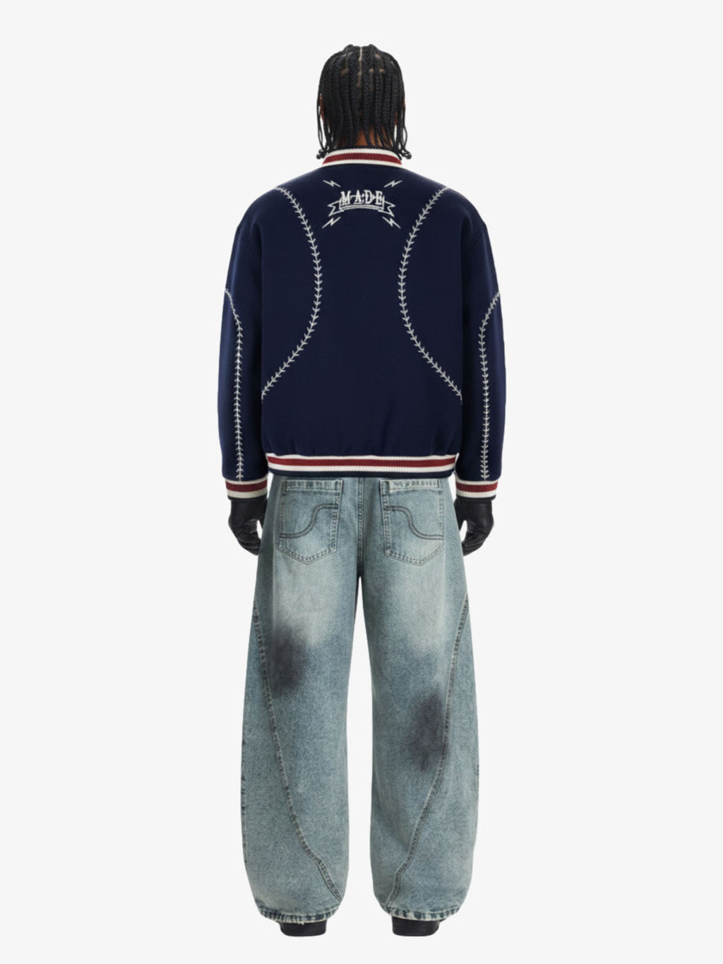 Baseball Stitch Embroidered Varsity Jacket