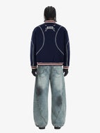 Baseball Stitch Embroidered Varsity Jacket