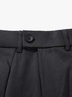 Pleated Drape Bootcut Suit Pants - 2588