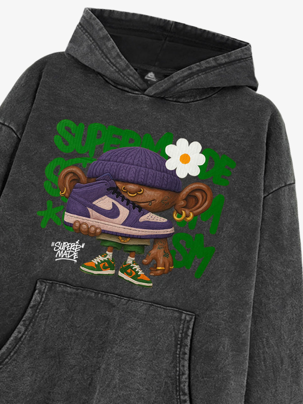 Street Cartoon Trend Sneakers Boy Hoodie