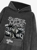 Trendy Retro Graffiti Character Hoodie