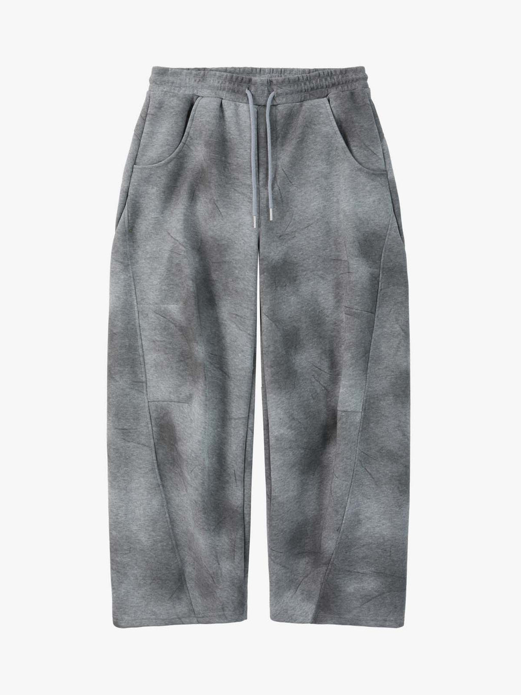 Vintage Washed Tie-Dye Zip Up Hoodie & Barrel Sweatpants Tracksuit