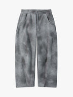 Vintage Washed Tie-Dye Zip Up Hoodie & Barrel Sweatpants Tracksuit