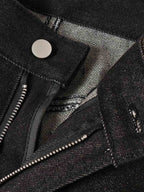 Studded Pleat Wide Leg Denim Jeans - 2606