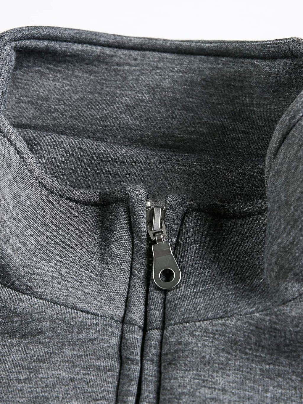 Panel Cut Stand Collar Zip Up Jacket