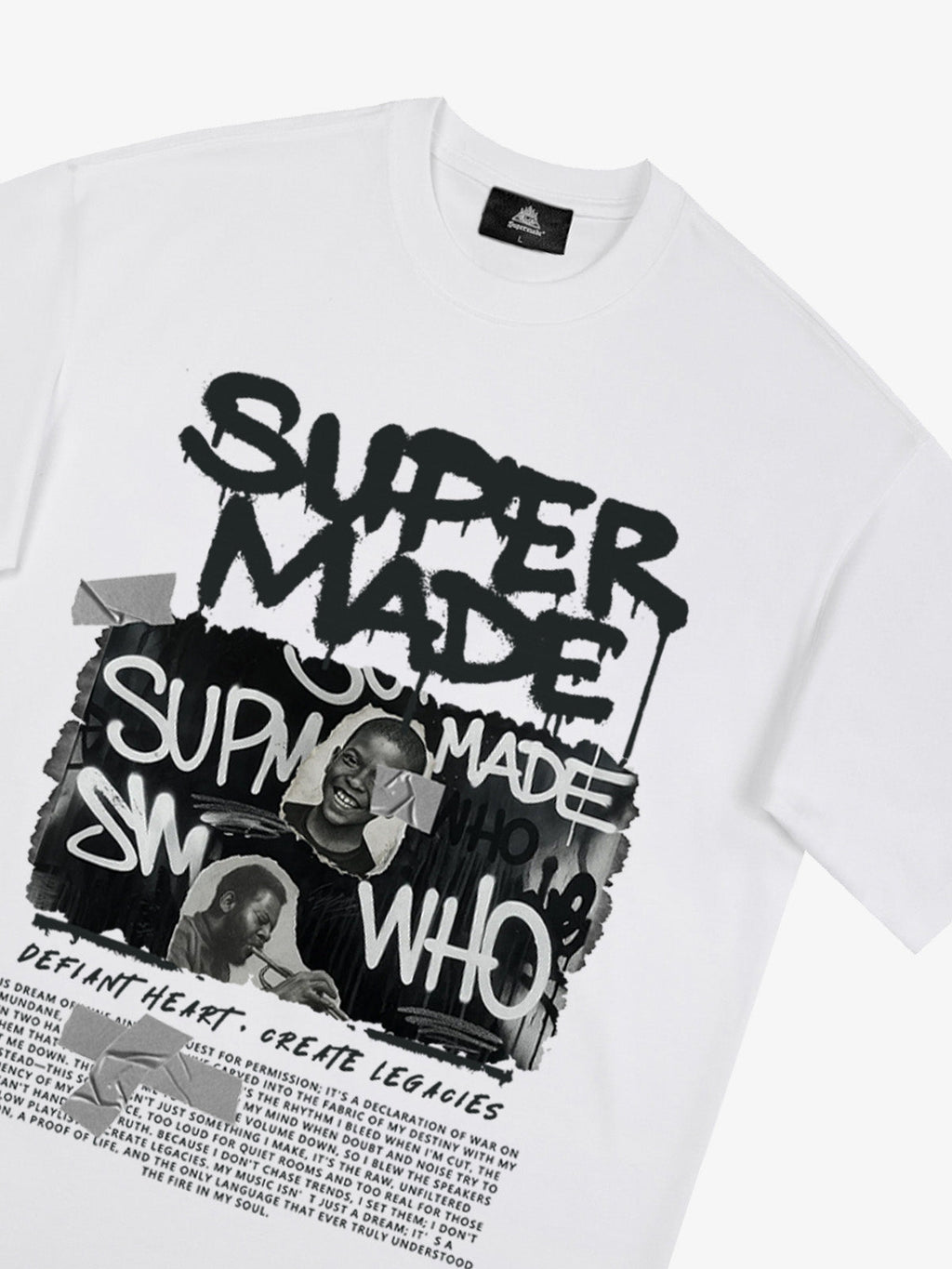 Streetwear Graffiti Character Collage Graphic T-Shirt