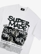 Streetwear Graffiti Character Collage Graphic T-Shirt