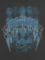 Dark Grid Skull Graphic T-Shirt