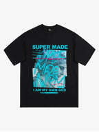 precipice Blue Art Graffiti Pattern T-Shirt