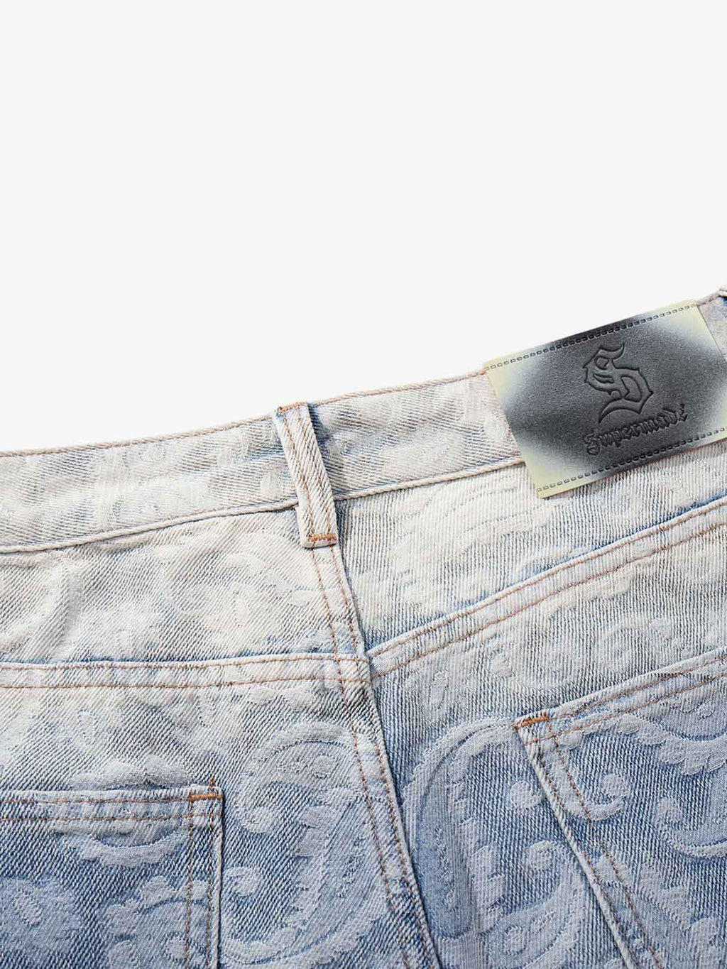 Floral Jacquard Denim Jeans