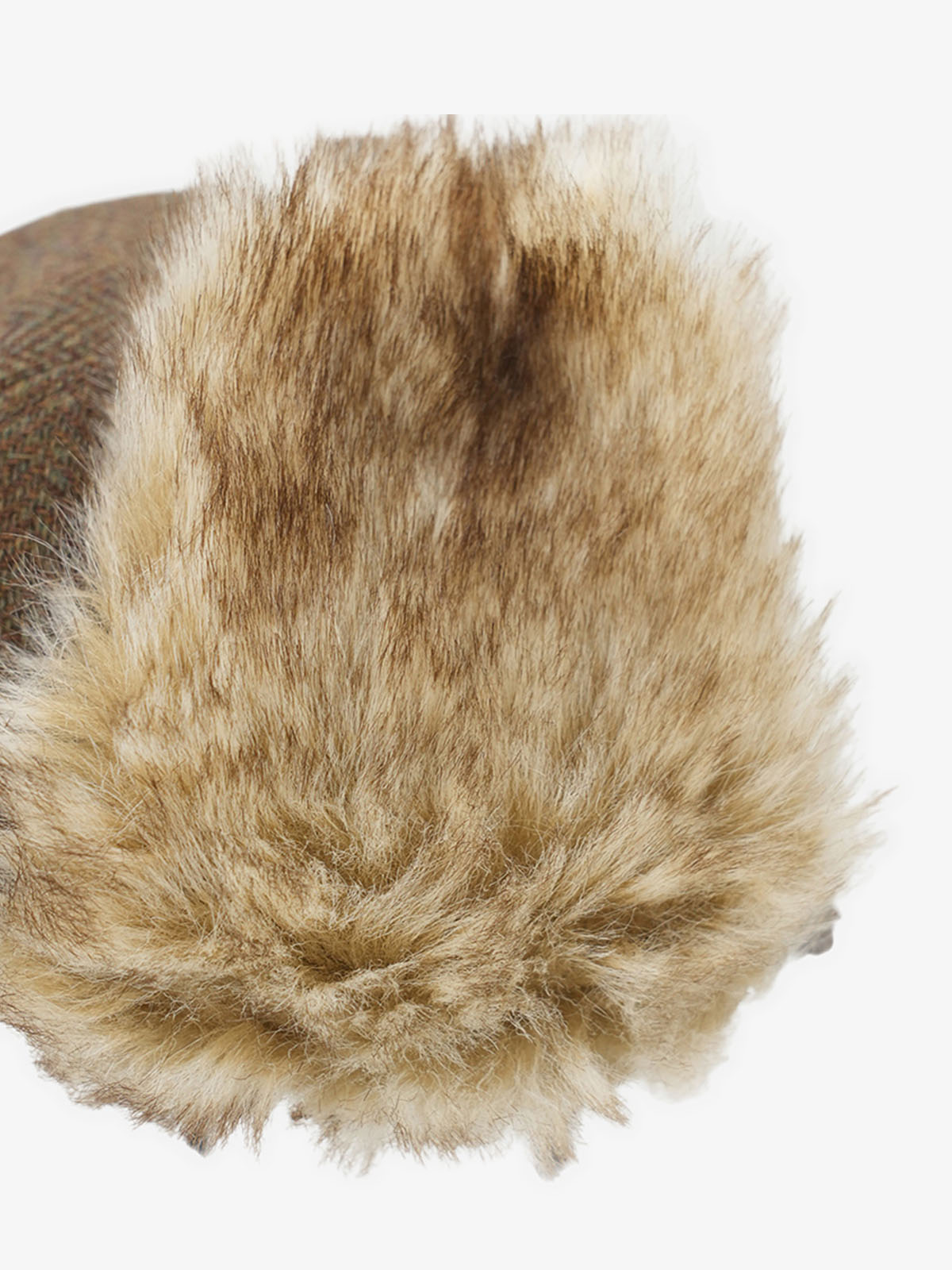 Retro Tweed Plush Earflap Embroidered Letter Cap