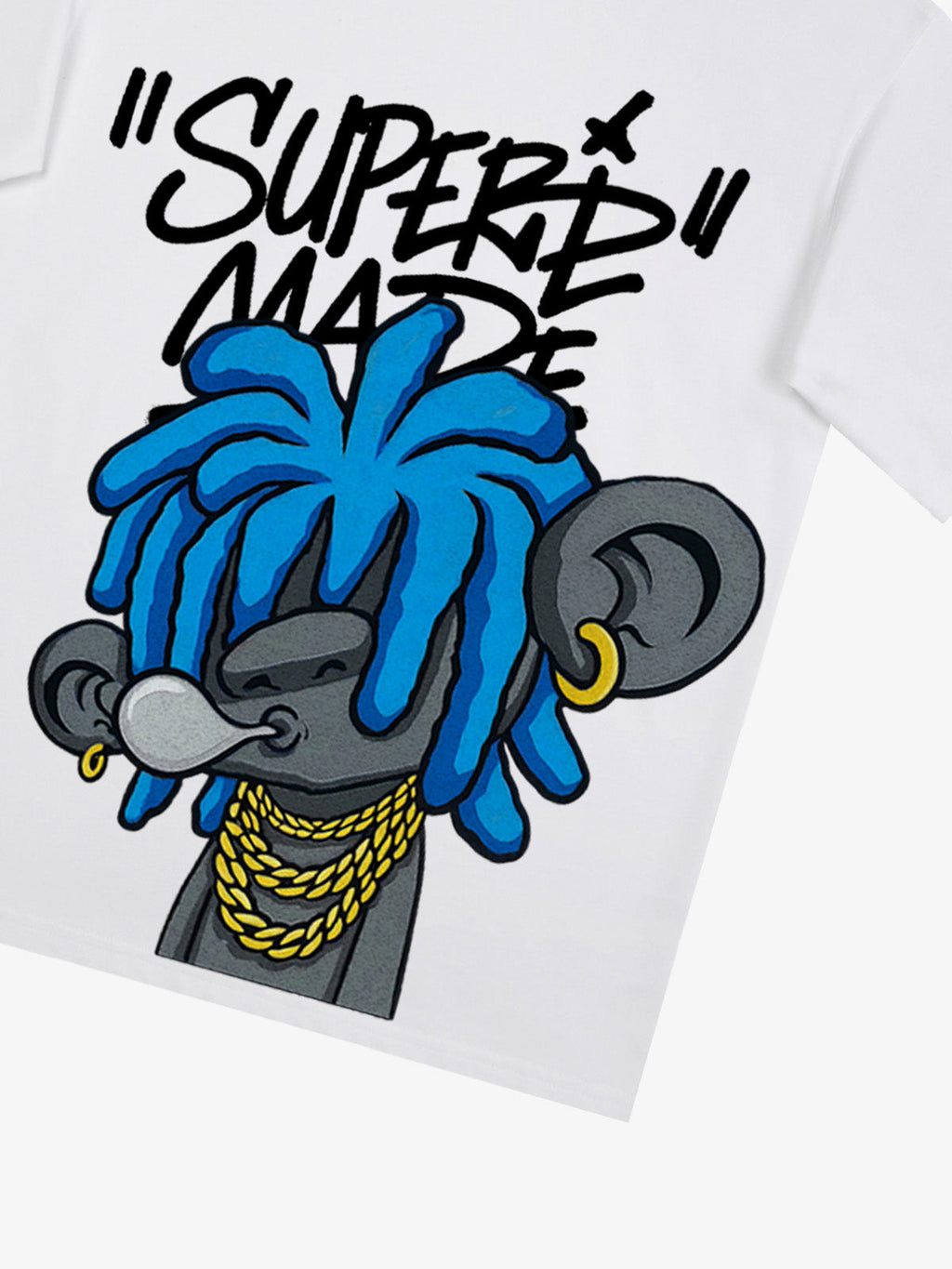 Theprecipice Graffiti Trend Blue Dreadlock Boy T-Shirt